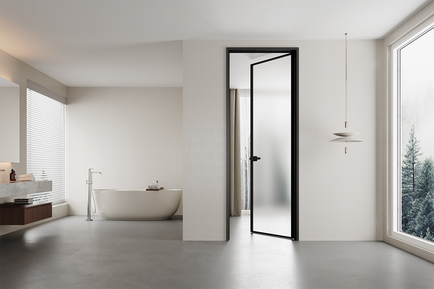 美度·GDM60A時(shí)尚窄邊平開(kāi)門(mén)