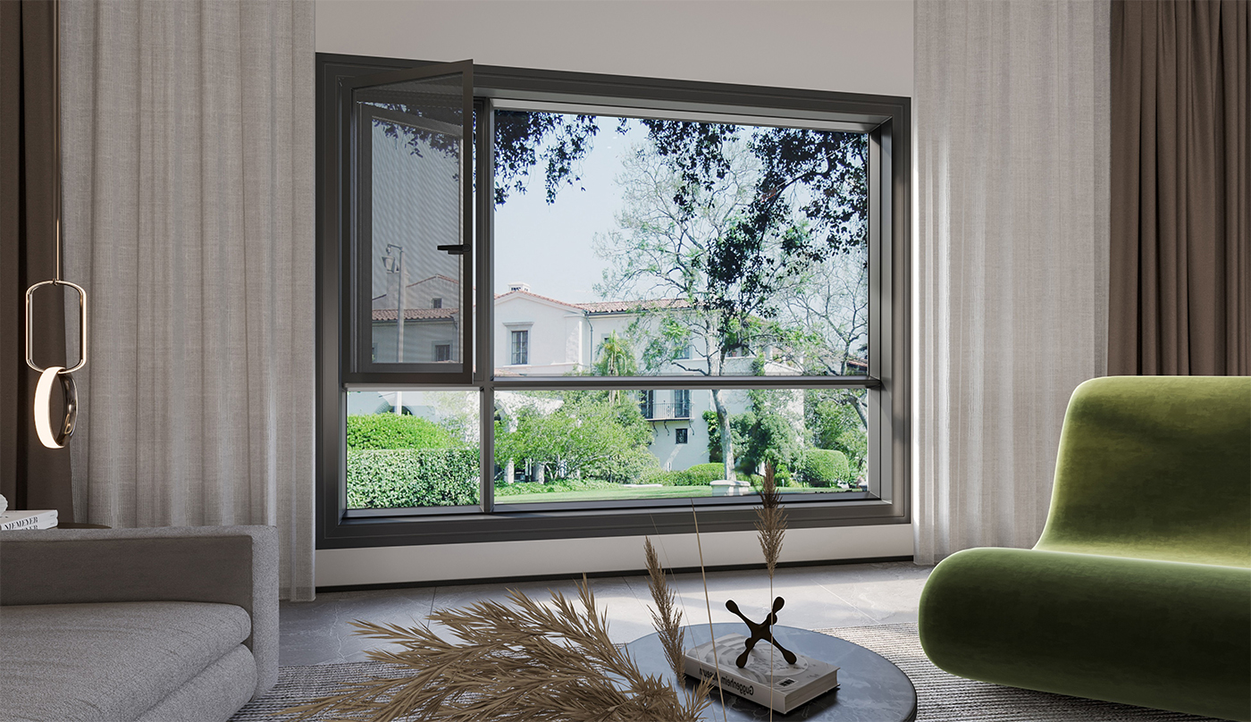 美度·GD118A時尚窄邊外平開窗