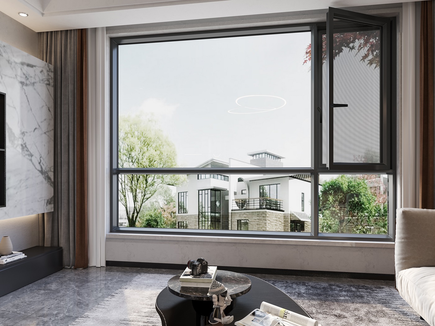 美度·GD110C時尚窄邊內(nèi)平開窗