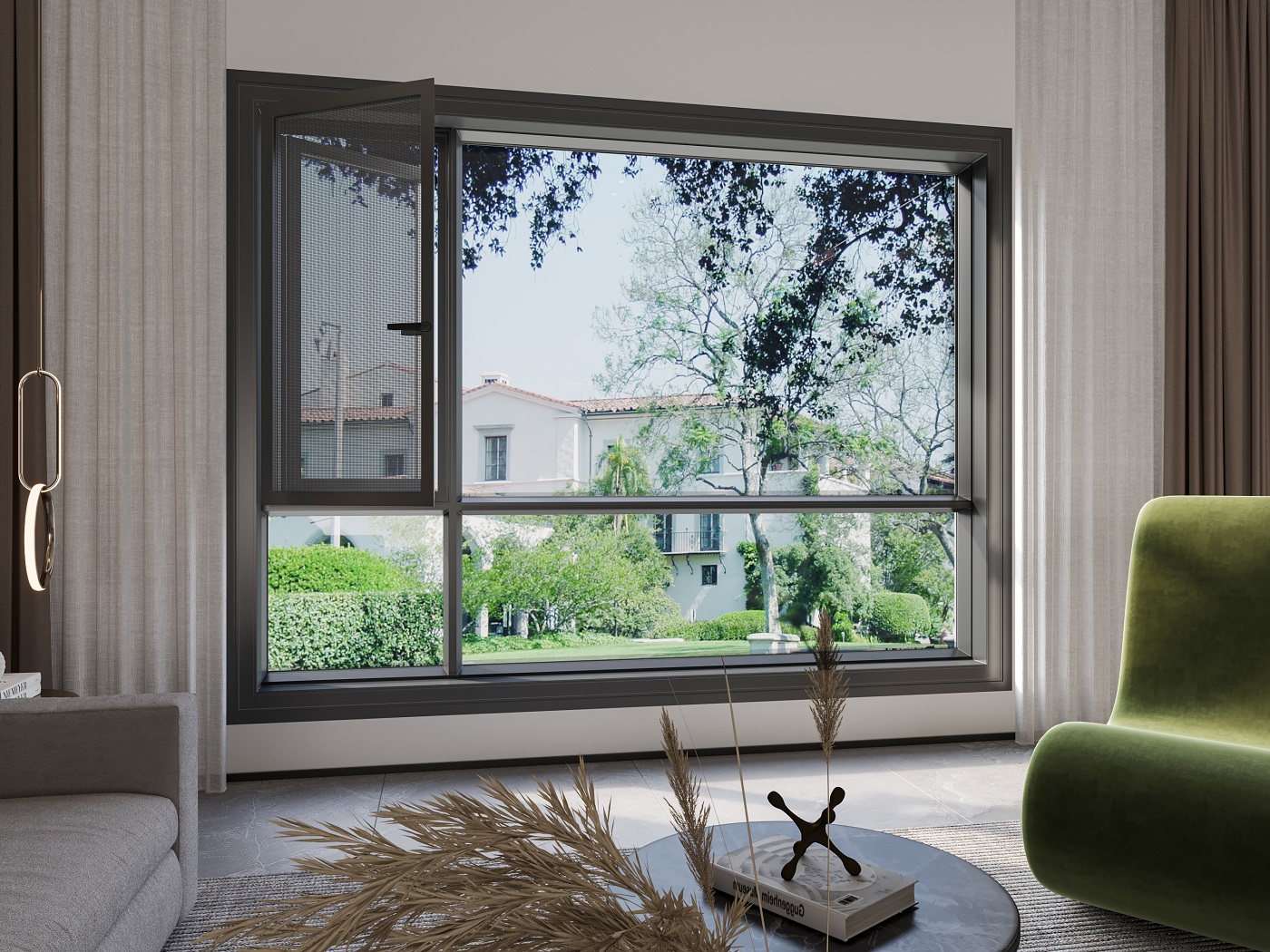 美度·GD110C時尚窄邊外平開窗